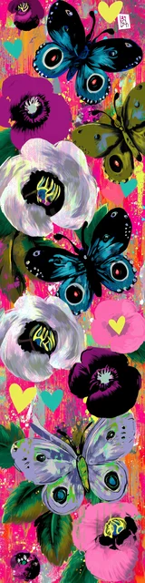 Free butterfly bookmarks of a butterfly with colorful theme